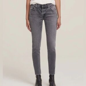 Agolde Grey Black Sophie Mid Rise Ankle Jeans Size 30